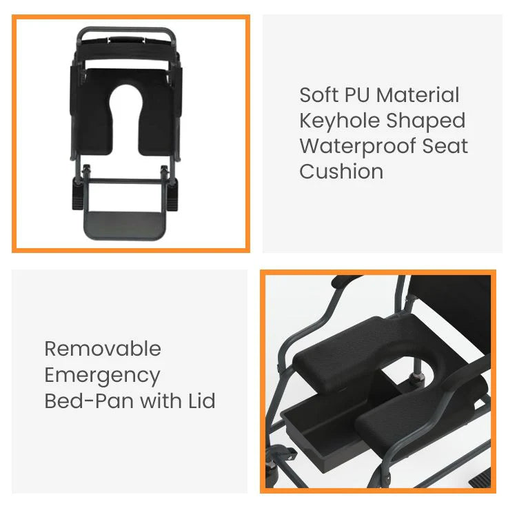 Frido - 2000 Commode Wheelchair (with Top Seat)