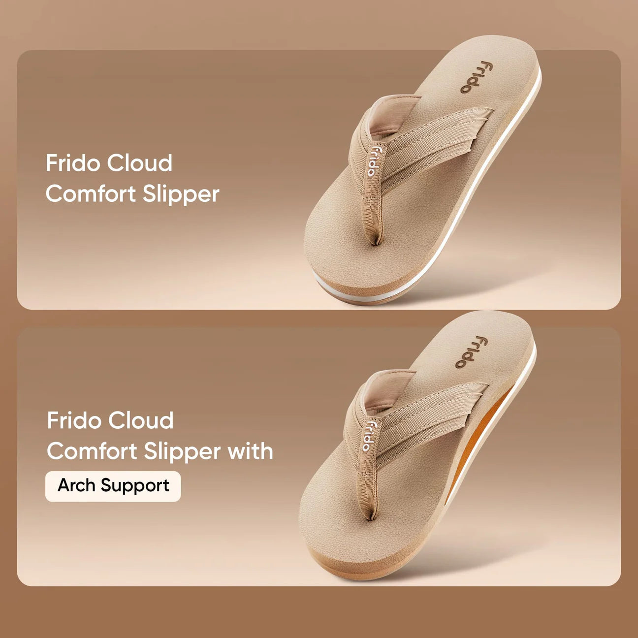 Frido Cloud Comfort Arch Support Slippers