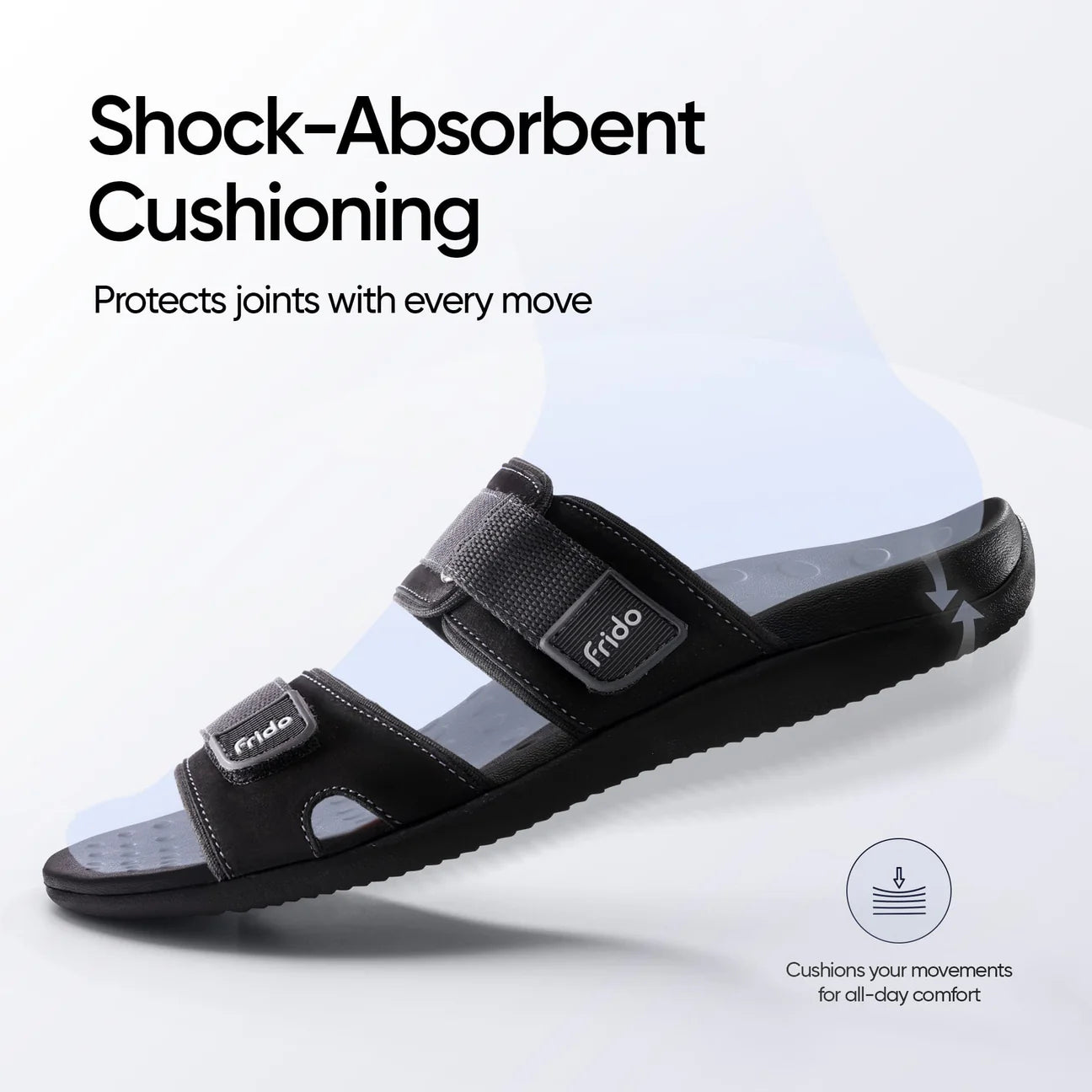 Frido Men's Orthotics Dual Strap Sandals