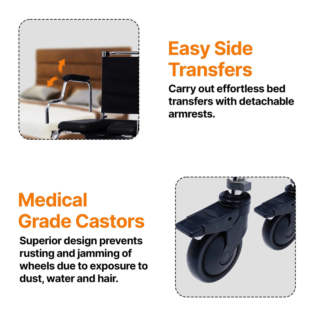 Mobility SAC100 | Multipurpose Shower Commode Wheelchair