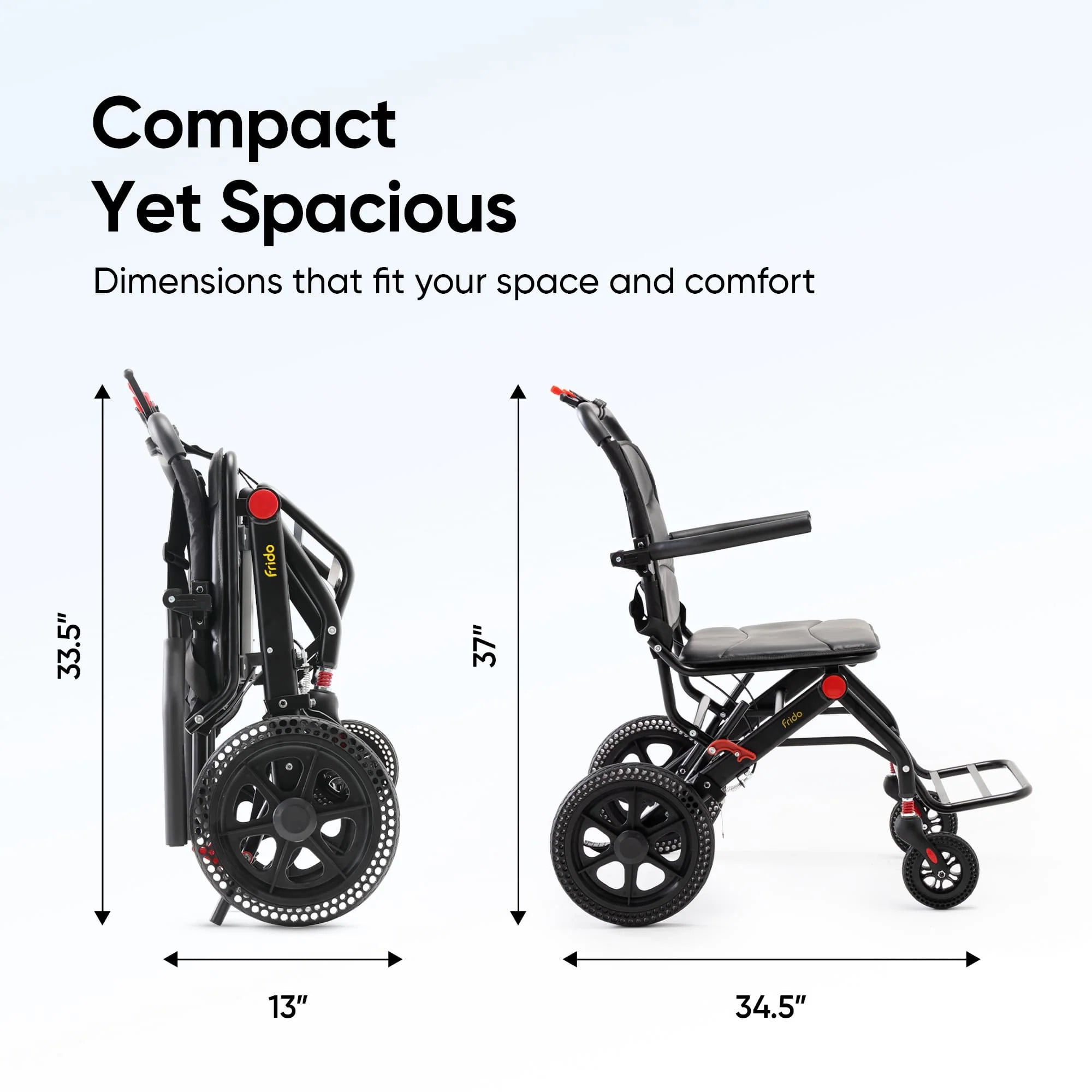 Frido Foldable Travel Plus Wheelchair