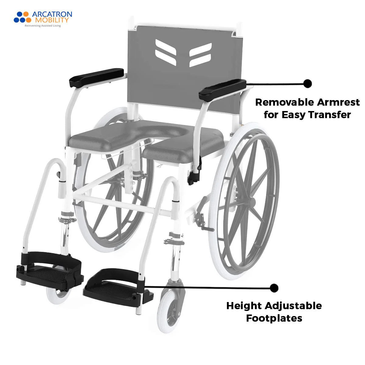 Prime FPS005 | Self Propelled Shower Commode Wheelchair
