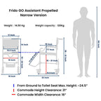 GO Attendant Propelled | Travel and Shower Commode Wheelchair