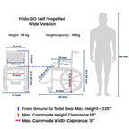 GO Self Propelled | Travel and Shower Commode Wheelchair