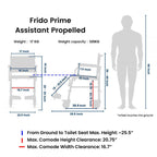 Prime FPA007 | Attendant Propelled Shower Commode Wheelchair