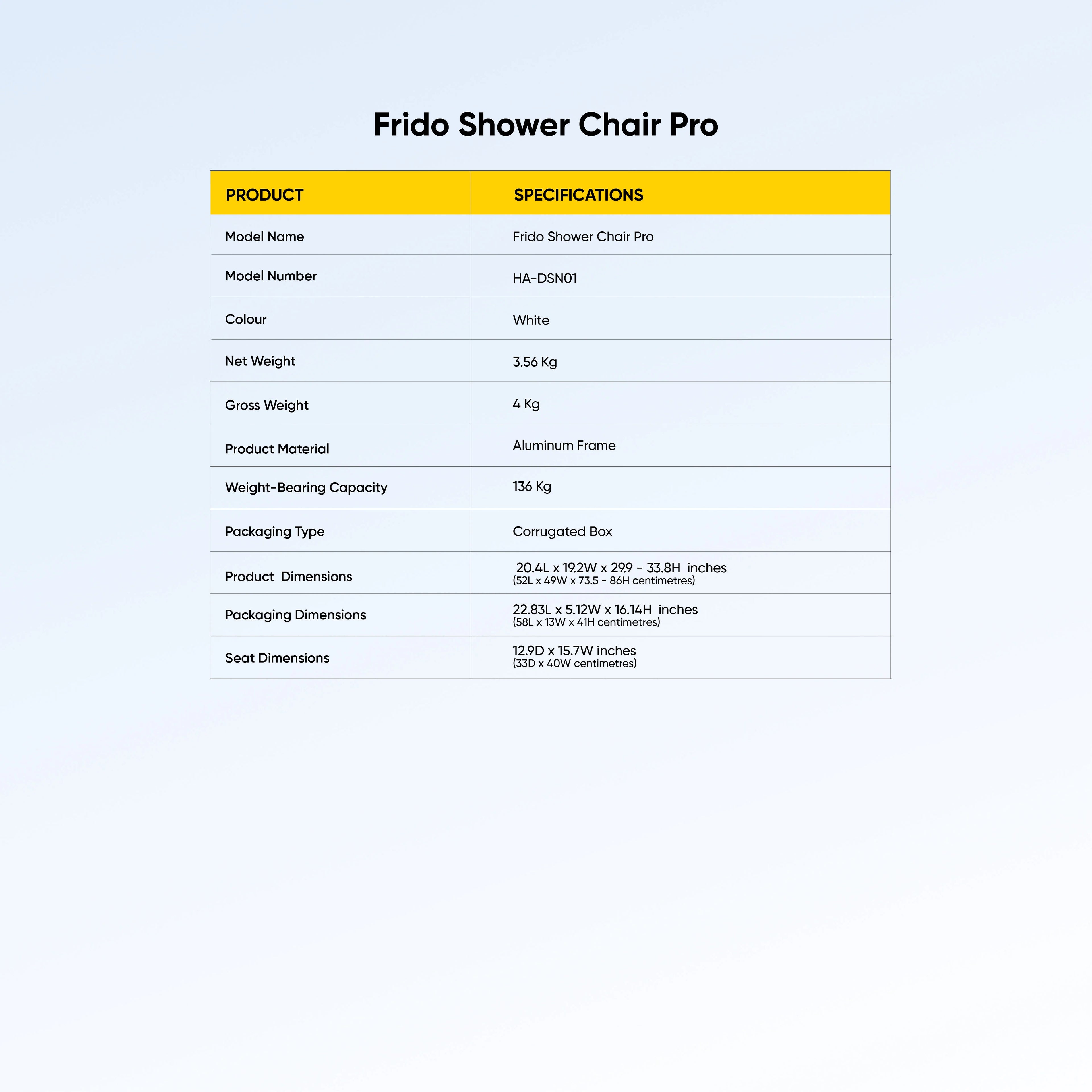 Frido Shower Chair Pro