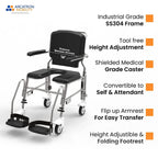 Prime SAS100 | Attendant Propelled Shower Commode Wheelchair